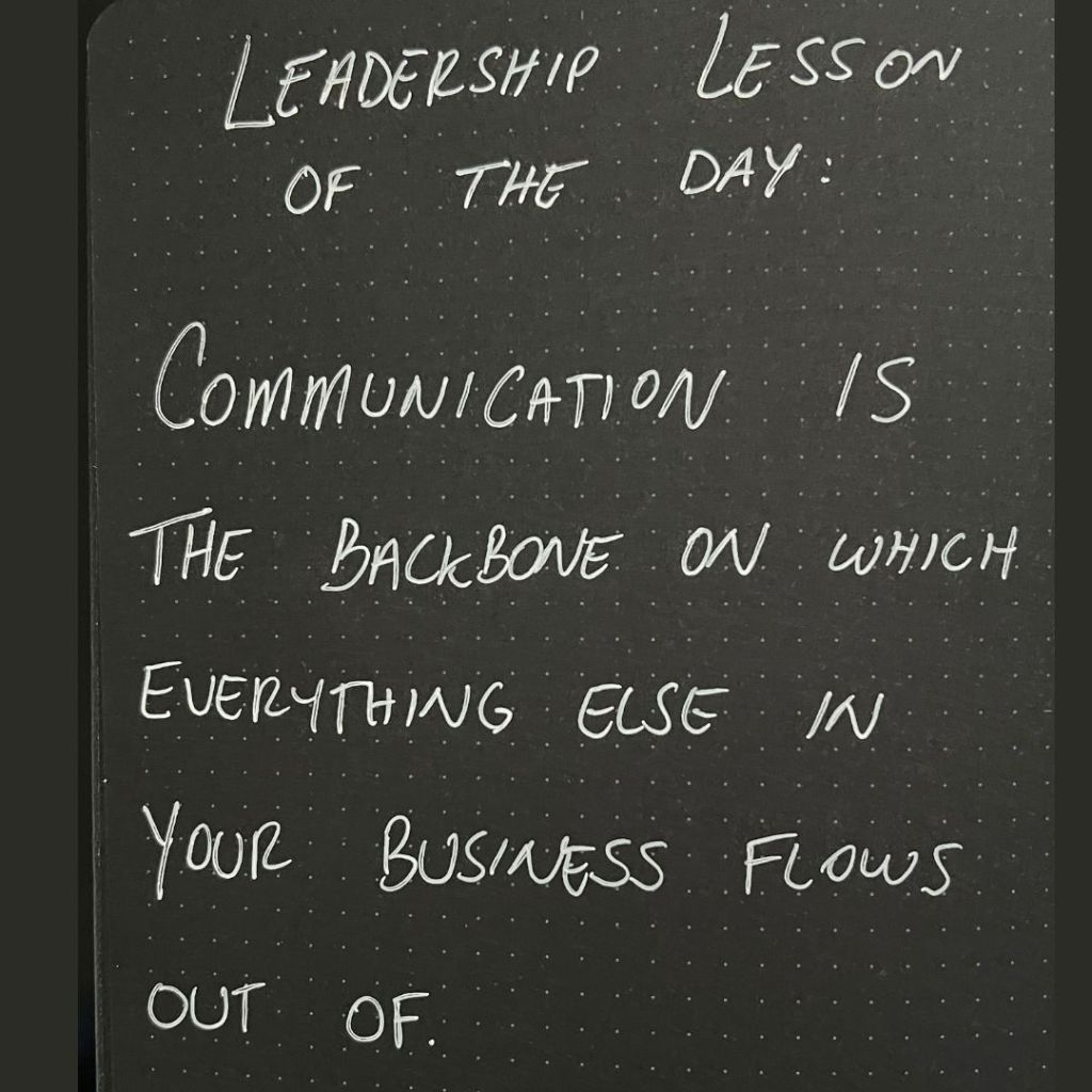 Leadership Lesson of the Day #1